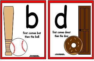 B Or D, B Vs D Teaching, B Vs D, B And D, Desk Tags, Letter Reversals, Learning Tips, Kindergarten Fun, Teaching First Grade