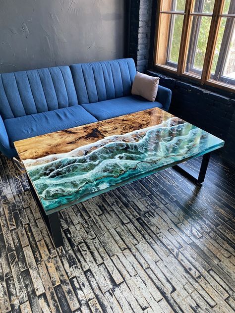 Epoxy Resin Table Custom Table Made to Order Table Ocean | Etsy Resin Tables, Table Resin, Resin Table Top, Custom Dining Tables, Ocean Design, Epoxy Resin Table, Epoxy Table, Resin Furniture, Epoxy Resin Crafts