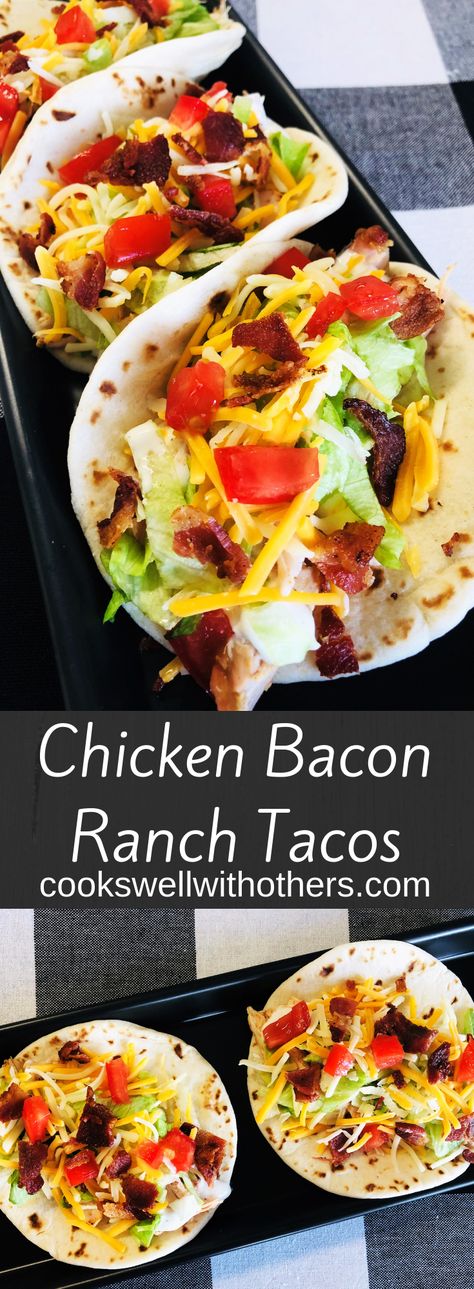 Chicken Bacon Ranch Tacos, Runner Recipes, Ranch Tacos, Bacon Taco, Sandwiches Recipes, Easy Taco Recipes, Chicken Receipes, Dry Mixes, Party Sandwiches