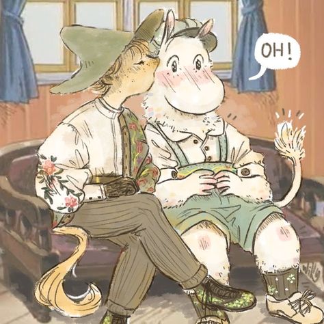 Snufkin X Moomin Fanart, Snufmin Fanart, Hobbit Inspired Outfits, Moomin Pfp, Sherlock Inspired Outfits, Moomin Illustrations, Snufkin Fanart, Moomin Wallpaper, Moomin Cartoon