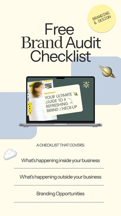 Our brand audit check-up guide is designed to give you a comprehensive understanding of your business. It's like stepping back and looking at the whole picture – where you are currently and where you aim to be. By looking at different aspects of your brand, we can uncover opportunities for improvement and growth. Your goals, your target audience, or your overall brand identity, our free brand audit helps you gain clarity and direction on how to enhance your business's presence and impact. Brand Audit Checklist, Brand Audit Template, Website Audit Checklist, Brand Audit, Branding Tips, Checklist Template, Content Ideas, Target Audience, Business Tips