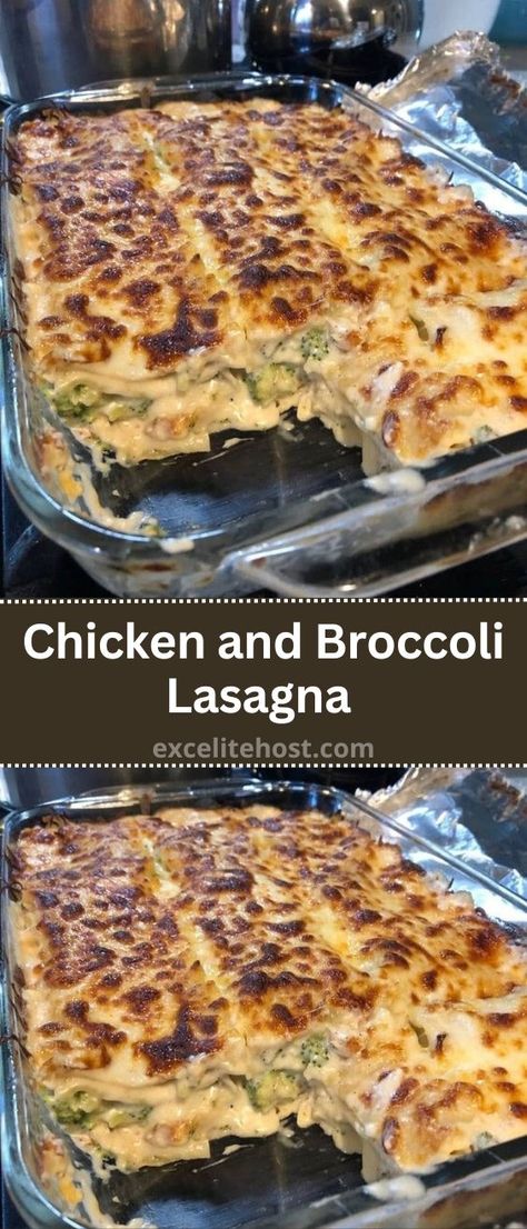 Ingredients 9 lasagna noodles 4 boneless chicken breasts, cut Chicken Broccoli Lasagna Recipe, Chicken And Broccoli Lasagna, Broccoli Lasagna Recipe, Broccoli Lasagna, Chicken Lasagna Recipe, Alfredo Lasagna, Italian Comfort Food, Chicken Lasagna, Chicken And Broccoli