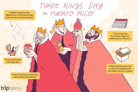 Discover the History of Three Kings Day in Puerto Rico 3 Kings Day Traditions Puerto Rico, 3 Kings Day, Happy Three Kings Day, Catholic Holidays, Three Kings Day, King Drawing, Friends Change, 3 Kings, Puerto Rico History