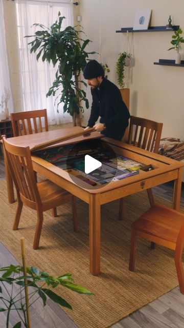 Wyrmwood on Instagram: "Cherry Modular Gaming Table for Boardgames + @dominos 🎲🍕 the perfect game night combo.

Interested in a Modular Gaming Table? Sign up for updates in our bio 🔥" Footlong Cookie, Board Game Room, Modular Table, Puzzle Table, Game Room Family, Board Game Table, Gaming Table, Game Nights, Perfect Game