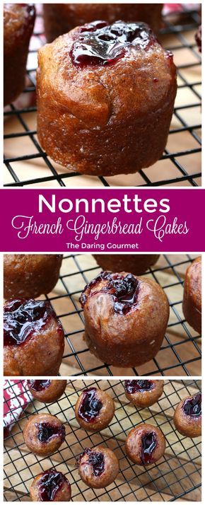 Nonnettes are small gingerbread cakes filled with jam and drizzled with a tangy lemon glaze. They’re absolutely irresistible! Gingerbread Cakes, Spring Baking, Lemon Glaze, French Desserts, Gingerbread Cake, Christmas Baking, Affiliate Links, Just Desserts, Scones