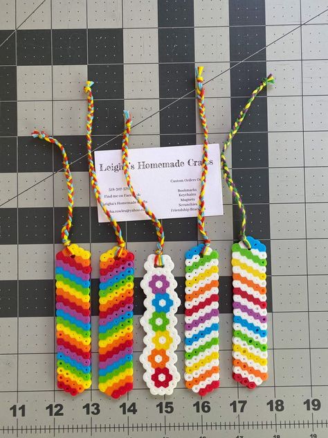 Perler Bead Bookmarks, Bead Bookmarks, Pixel Beads, Beaded Bookmarks, Aqua Beads, Rainbow Swirl, Perler Beads Designs, Perler Bead Art, Bookmarks Handmade