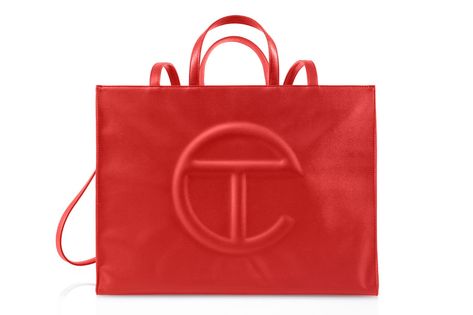 Telfar Red Collection Shopping Bags HBX Release | HYPEBEAST Telfar Bags, Yellow Handbag, Cotton Drawstring Bags, Classic Handbags, Logo A, Zipped Bag, Survival Kit, Womens Purses, Shopper Bag