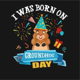 Groundhog Birthday, Happy Groundhog Day, Birthday 21, Birthday T Shirts, Birthday Funny, Groundhog Day, It's Your Birthday, Rock Painting Ideas, Birthday Humor