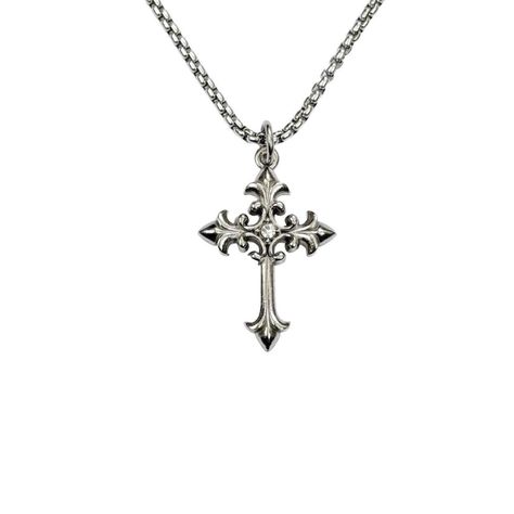 "silver grunge rhinestone cross necklace 🎚️ handmade by me! 🐇 completely stainless steel and non-tarnish! 18\"-22\" adjustable box chain  skate skater grunge spike spikes sterling silver hypoallergenic non tarnish chain necklace pendant emo punk hard jewelry #cross #stainlesssteel #nontarnish #hypoallergenic #grunge grunge cross pendant x cross cubic zirconia rhinestone" Cross Silver Necklace, Grunge Cross, Necklace Grunge, Y2k Cross Necklace, Hard Jewelry, Necklace Cross, Punk Necklace, Emo Necklace, Silver Cross Necklace