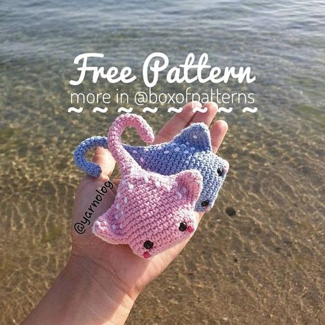 stingray crochet pattern free • Instagram Crochet Bear Patterns, Easy Crochet Animals, Custom Crochet, Fish Patterns, Crochet Bear, Crochet Bunny, Crochet Chart, Crochet Patterns For Beginners, Free Crochet Patterns