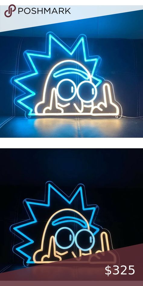 Fun Bright Rick and Morty LED Night Light Cartoon Room Wall Decoration Rick And Morty Decor, Rick And Morty House, Cartoon Room, Light Cartoon, Room Wall Decoration, The Arrow, No Heat, Neon Lights, Rick And Morty