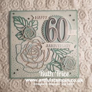 Artful Stampin' Uk Independent Stampin' Up! demonstrator - Ruth Trice: {Luxury 60th anniversary card} Happy 60th Anniversary, Ideas With Paper, 50th Anniversary Cards, Anniversary Cards Handmade, Cars Ideas, Cars Birthday Party Disney, Valentine Anniversary, Up Book, Wedding Anniversary Cards