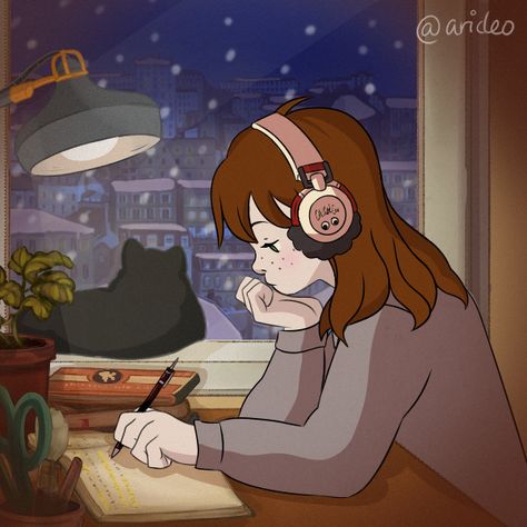 Lofi Girl, Studying Girl, Shadow Drawing, Procreate Tutorial, Lo Fi, Image Makers, Glass Painting, Drawing Sketches, Easy Drawings