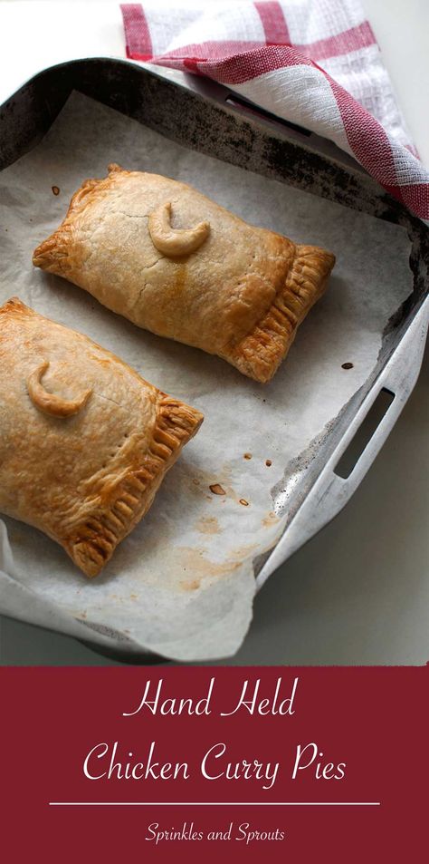 Hand Held Chicken Curry Pies Curry Pie Recipe, Curry Pies, Chicken Hand Pies, Mild Curry, Pastry Case, Hand Pies Savory, Savory Pies Recipes, Hand Pie, Pies Maker