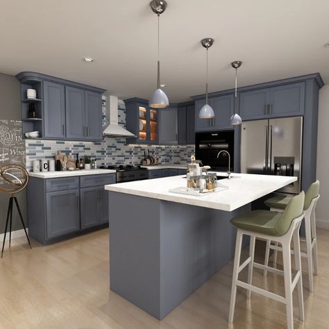 10X10 Kitchen Layout Ideas Kitchen Ideas With Gray Flooring, Small G Shaped Kitchen, Kitchen L Design, Blue And Grey Kitchen Ideas, U Shape Kitchen Design, Conceive Twins, U Kitchen, L Shape Kitchen Design, L Shape Kitchen Layout