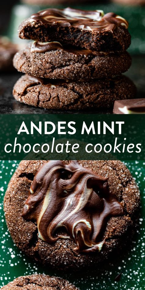 Christmas Andes Mint Cookies, Andes Mints Recipes, Mint Bars Recipes, Andies Mint Cookies, Mint Dessert Recipes, Mint Christmas Cookies, Andes Mint Brownies, Mint Cookies Recipe, Mint Chocolate Cookies