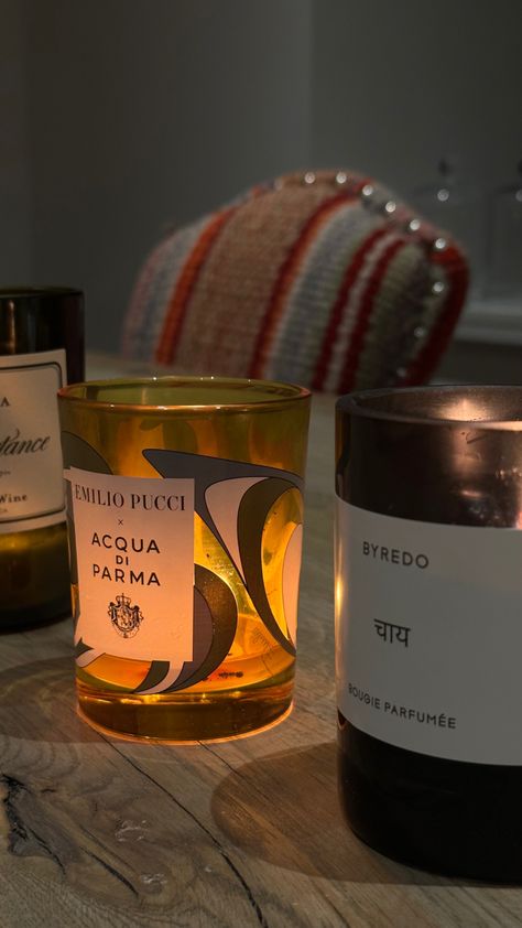 Luxury candles #aesthetic #candles #acquadiparma #byredo #luxuryhome Dyptique Candles, Byredo Candle, Huge Candles, Expensive Candles, Candles Aesthetic, Aesthetic Candles, Candle Aesthetic, Home Scents, Luxury Candles