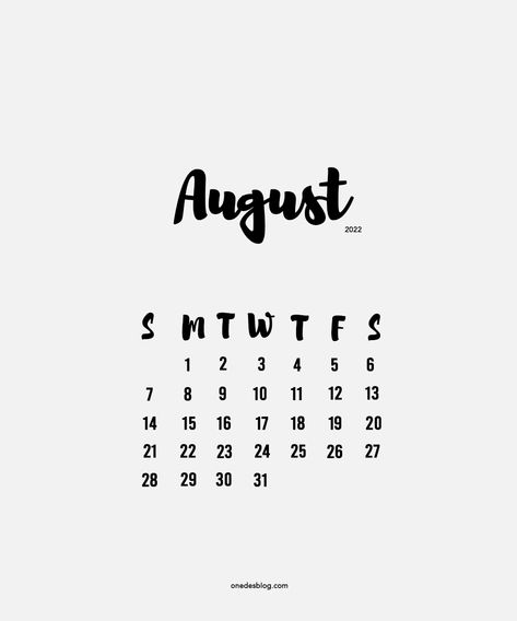 41 Cute & Simple Printable August Calendars 2022 for Free - Onedesblog August 2022 Calendar Printable, August Calendar 2022, August Word, Watermelon Printable, Calendars 2023, Happy Birthday To Me Quotes, Watercolor Calendar, August Calendar, Cleaning Printable