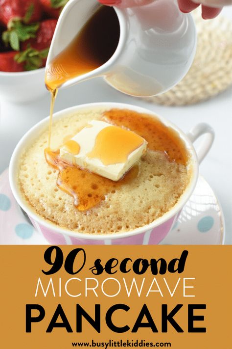 Pancake In A Mug Pancake In A Mug Microwave Bisquick, Microwave Pancake In A Mug, Easy Mug Breakfast, Mug Cake Pancake, Cooking In A Mug Recipes, Pancakes In Microwave, Microwave Pancakes Mugs, Pancake In A Cup, Meal In A Mug Recipes