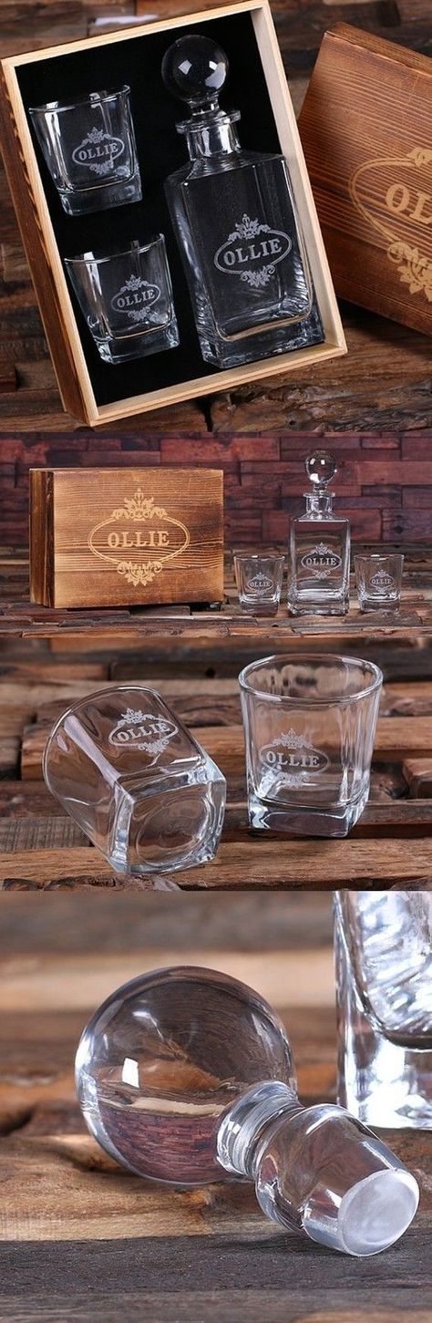 Wine Decanter Set, Personalized Whiskey Decanter, Diy Gifts For Men, Whiskey Decanter Set, Groom Gifts, Wood Gift Box, Wedding Gifts For Groomsmen, Personalized Whiskey, Rocks Glasses