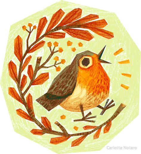 Early Bird by Carlotta Notaro Bird Illustrations, Night Owl, Bird Drawings, Paper Crafts Diy Kids, Bird Illustration, Early Bird, Cute Birds, Top Artists, Warm Colors