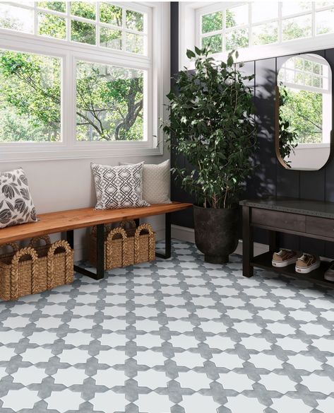 Transform your space with the timeless elegance of Mir Mosaic's Moorish Star and Cross tile collection! ⁠ ⁠ ✨ Perfect for gorgeous backsplashes, commercial flooring, and beyond, these tiles bring a touch of Moroccan charm to any setting. Swipe to see how these stunning tiles can elevate your design!⁠ Kitchen Floor Tile Design, Cross Tile, Custom Tile Design, Mudroom Flooring, Custom Backsplash, Moorish Design, Floor Tile Design, Patio Wall, Colourful Tile