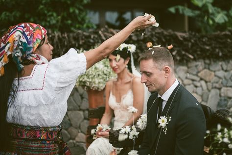 Blessings from the Godmother. In love with this Stunning Guatemalan / Mayan Wedding | Daniel Lopez Perez Photography Guatemala Wedding Traditions, Guatemalan Wedding Traditions, Guatemalan Wedding Dress, Mayan Wedding Ceremony, Guatemalan Wedding, Mayan Wedding, Buddhist Wedding, Guatemala Wedding, The Godmother