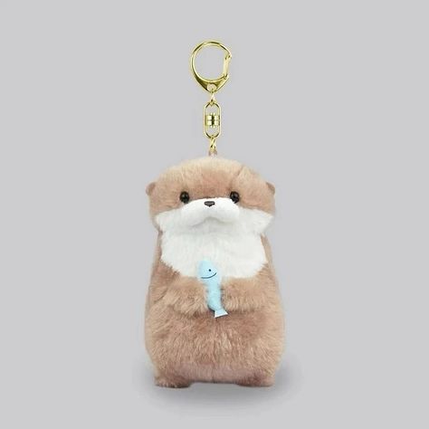 🦦Cute fluffy otter, the best little friend you could ask for 🦦 Sloth Bag, Cute Otters, Fish Plush, Toy Gifts, Cute Birthday Gift, Key Wallet, Stylish Backpacks, Wallet Gifts, Hanging Pendant