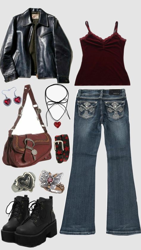 rockstar gf fit #rockstargf Rockers Gf Aesthetic, 90s Rocker Outfit, The Rockstars Girlfriend Aesthetic, Rock Stars Gf Outfits, Rockstar Gf Bracelet, Grunge Outfits 90s Women, Rock Stars Girlfriend Outfits, Rockstar Clothes Women, Grunge Rockstar Gf Outfits