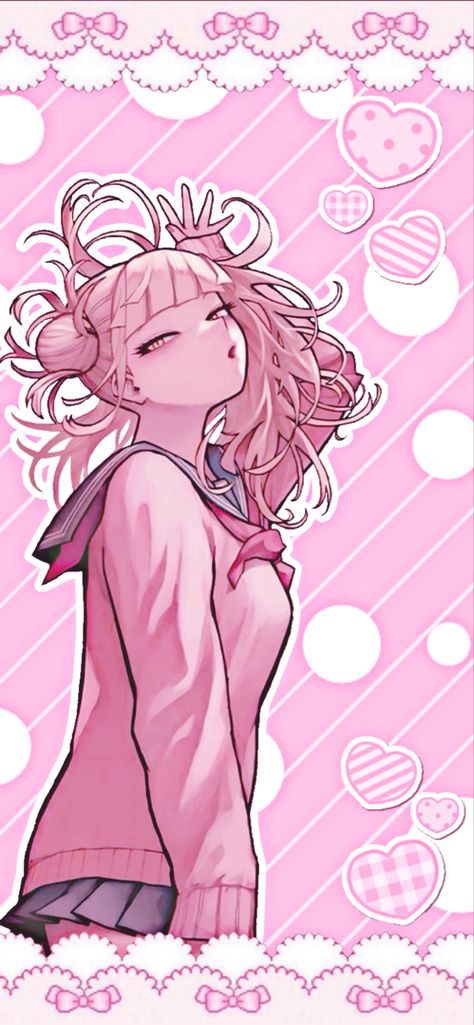 Mha Pink Wallpaper, Mha Toga Wallpaper, Halloween Mha Wallpaper, My Hero Wallpaper Iphone, Mha Cute Wallpaper, Mha Background Characters, Himiko Toga Wallpaper Aesthetic, Mha Phone Wallpapers, Mha Wallpaper Ipad