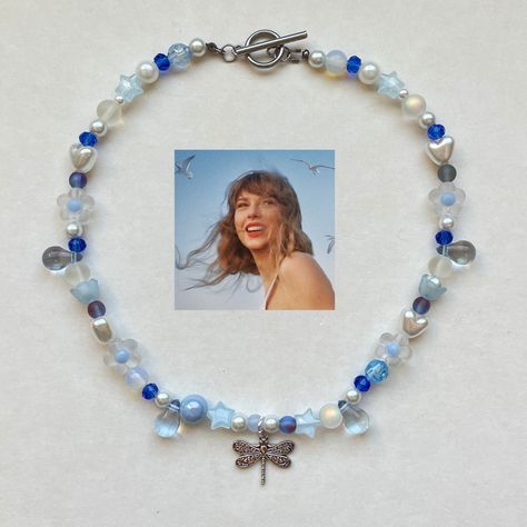 taylor swift 1989 blue dragonfly handmade necklace 1989 Jewelry Taylor Swift, 1989 Taylor Swift Jewelry, 1989 Taylor Swift Accessories, Taylor Swift 1989 Accessories, 1989 Taylor Swift Gift Ideas, Taylor Swift Necklace Beads, Taylor Swift Themed Bracelets, 1989 Necklace, 1989 Jewelry