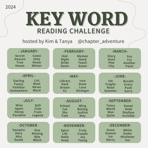 2024 Key Word Reading Challenge – Girlxoxo