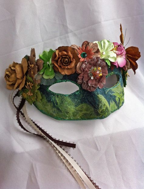 Fairy Mask, Mascara Papel Mache, Mossy Stone, Masquerade Mask Diy, Mask Masquerade Ball, Green Mask, Masquerade Ball Mask, Paper Mache Mask, Ball Mask