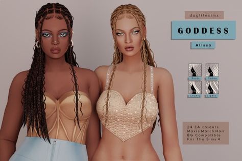 GODDESS SET - Alissa – @daylifesims в Tumblr Daylife Sims, Ts4mm Cc, Sims 4 Female Cc, Ts4 Hair, Mod Hair, Cc Packs, Free Sims 4, Sims 4 Expansions, Free Sims