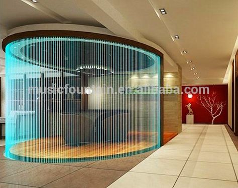 Hotel Decorative Water Curtain Indoor Artificial Wall Waterfall Fountain Indoor Wall Fountains, Water Wall Fountain, Waterfall Lights, Optic Fiber, Water Curtain, Indoor Water Features, Star Lights On Ceiling, Water Feature Wall, Indoor Water Fountains