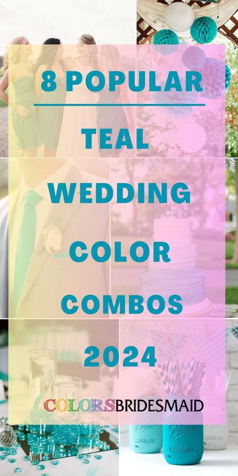 Teal and Yellow Wedding Color Combos 2024, Teal and Yellow Wedding Invitations, Teal Wedding Table Runners - ColorsBridesmaid What Color Goes With Teal Blue, Teal Gray Wedding, Teal Dress For Wedding Bridesmaid, Turquoise Wedding Colors Palette, Blush And Teal Wedding, Royal Blue And Teal Wedding, Teal And Light Pink Wedding, Black White Teal Wedding Theme, Teal And Turquoise Wedding