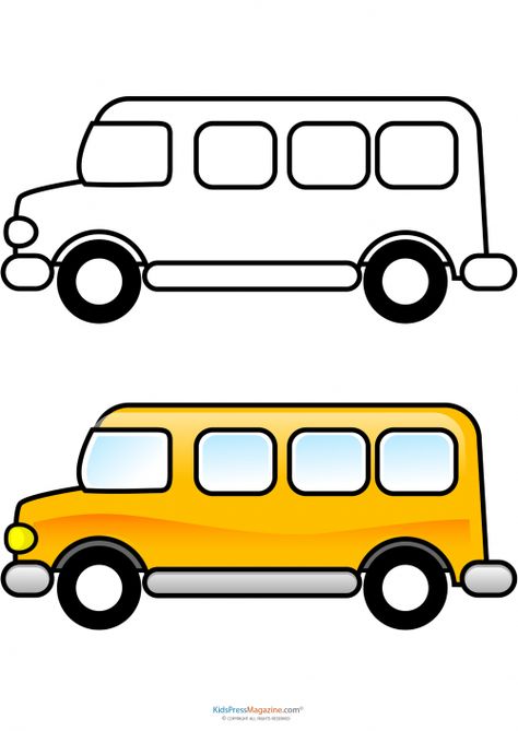 Match Up Coloring Pages – School Bus  #children's #stress #relief #color #for #concentration #skill #building School Bus Clipart, Bus Clipart, School Bus Drawing, Bus Drawing, School Drawing, Community Helpers Preschool, Skill Building, Wheels On The Bus, Basic Drawing