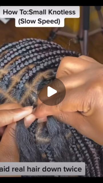 Melrozay on Instagram: "Reposting… This video helped me learn how to do knotless braids… #knotlessbraids #braider #protectivestyle #summer #boxbraids #braids #kidsprotectivestyles" How To Start Knotless Braids, Knotless Box Braids Medium Tutorial, How To Knotless Braids, How To Knotless Box Braids, How To Do Box Braids On Yourself, How To Do Knotless Braids, How To Do Knotless Box Braids, Diy Knotless Box Braids, How To Do Braids