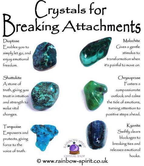 Crystals for breaking attachments/letting go Chakra Clearing, Reiki Symbols, Crystal Guide, Crystals Healing Properties, Spiritual Crystals, Reiki Healing Crystals, Crystal Therapy, Crystal Healing Stones, Crystal Meanings