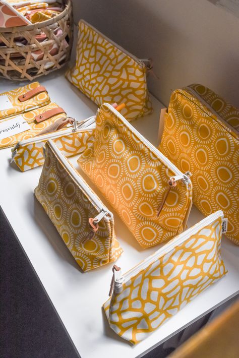 Block Print Products, Bold Fabric, Find Your Personal Style, Nature And Architecture, Craft Booth Display, Fabric Yellow, Textile Products, Swedish Style, Textile Bag