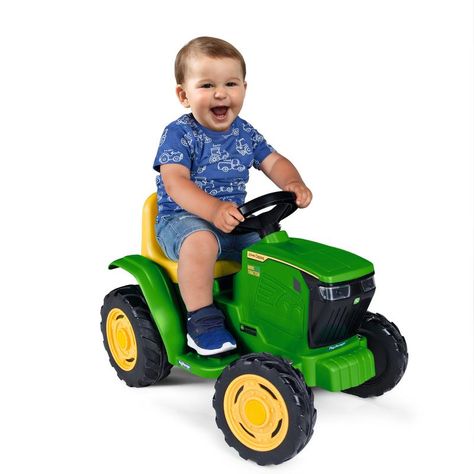 Peg Perego John Deere Mini Tractor 6V Ride on Toy - Walmart.com Mini Tractor, Robotic Lawn Mower, Princess Carriage, Magic Car, Peg Perego, Power Wheels, Wind-up Toys, Baby Jogger, Tractor Supplies