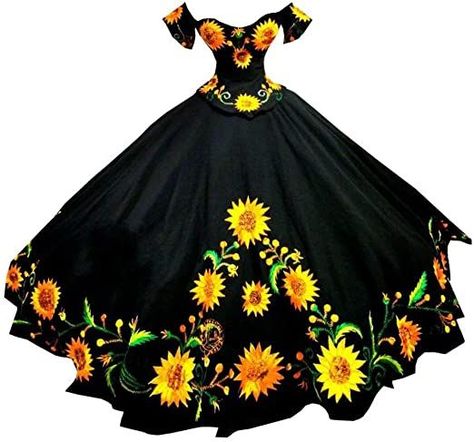 Black Quinceanera Dresses Mexican, Quinceanera Dresses Charro, Embroidered Ball Gown, Floral Dress Outfit Summer, Quinceanera Dresses Mexican, Black Quinceanera, Charro Quinceanera Dresses, Sweet Sixteen Dresses, Black Quinceanera Dresses