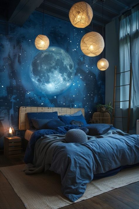 29 Dark Cozy Bedroom Ideas for an Elegant Room 29 Dark Cozy Bedroom Ideas, Night Bedroom, Dark Cozy Bedroom, Cozy Bedroom Decor, Bedroom Board, Dark Blue Bedrooms, Bed Nook, Cozy Bedroom Ideas, Elegant Room