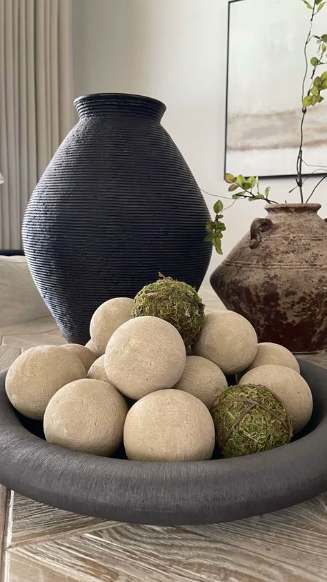 Ceramic Fire Balls - Uniform 3 Ceramic Fire Balls, Mcgee And Co, Target Home Decor, Decorative Spheres, Walmart Finds, Budget Friendly Decor, Affordable Decor, Transitional House, Bowl Fillers