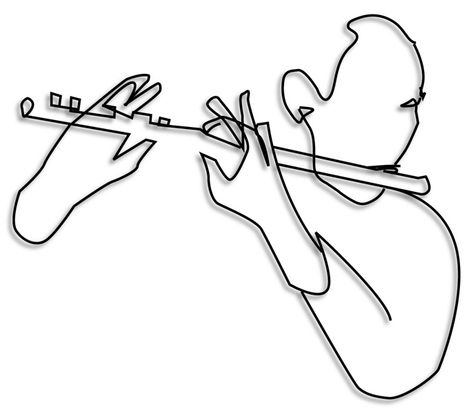 art-mysecondname: “Bart Soutendijk ” Flute Drawing, Musical Instruments Drawing, Embroidered Canvas Art, Wire Wall Art, Music Drawings, Art Wire, Single Line Drawing, Music Illustration, Minimalist Drawing