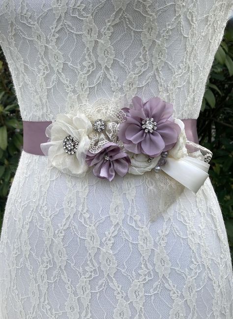 Lavender Wedding Dress, Dress Sash Belt, Wedding Dress Sash Belt, Dusty Lavender, 50th Anniversary Party, Bridal Sash Belt, Wedding Dress Sash, Wedding Dress Belt, Dress Sash