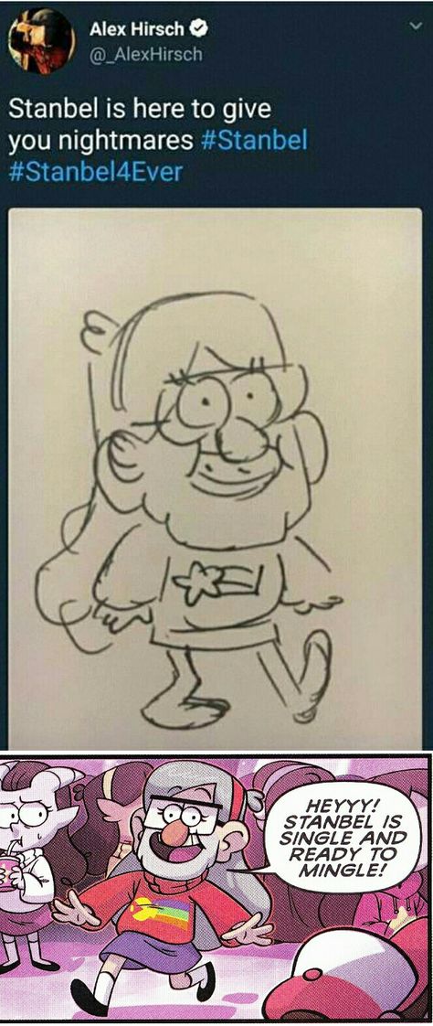 But I even found Stanbel cute XD come on! say... Stanbel is cute or not? ~lol Trans Gravity Falls, Weird Wallpapers Funny, Billfold Gravity Falls, Horrifying Monsters, Ready Or Not Movie, Monster Falls, Two Bears, Alex Hirsch, Bear Trap