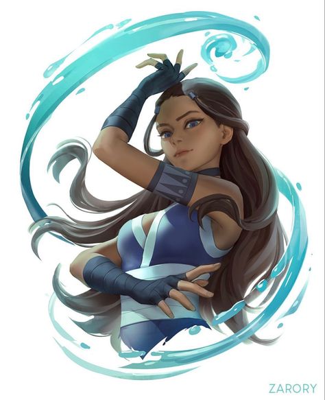 Water Bending, Princess Yue, Water Bender, Avatar Ang, Avatar Series, The Last Avatar, Avatar Fan Art, Avatar The Last Airbender Art, Avatar Characters