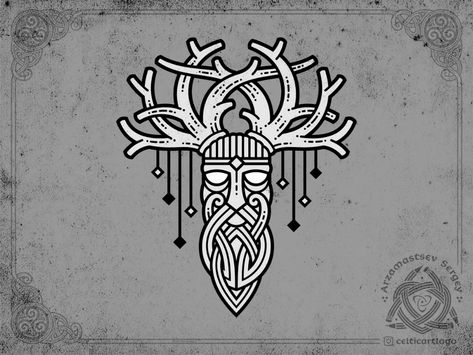 DRUID by Sergey Arzamastsev on Dribbble Druid Tattoo Ideas, Druid Tattoo, Druid Symbols, Celtic Tattoo Symbols, Celtic Images, Norse Art, Viking Tattoo Symbol, Flash Sheets, Celtic Tattoo