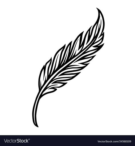 Simple Feather Tattoo, Feather Tattoo Men, 01 Tattoo, Feather Illustration, Tattoo Salon, Feather Vector, Elements Tattoo, Feather Tattoo Design, Jersey Pattern